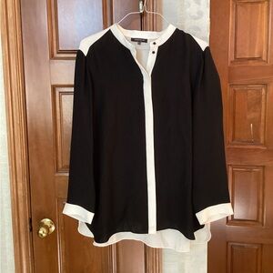 Lafayette 148 New York Black and White Blouse